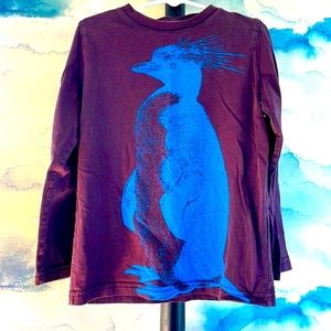 Mini Boden Rockhopper 🐧 penguin long-sleeved t - size 5-6